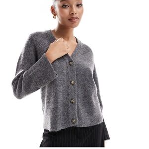 Quince Mongolian cashmere Charcoal Gray Cardigan